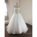 Trendy Elegant See Through Sparkling Pearls / Rhinestone Wedding Dress